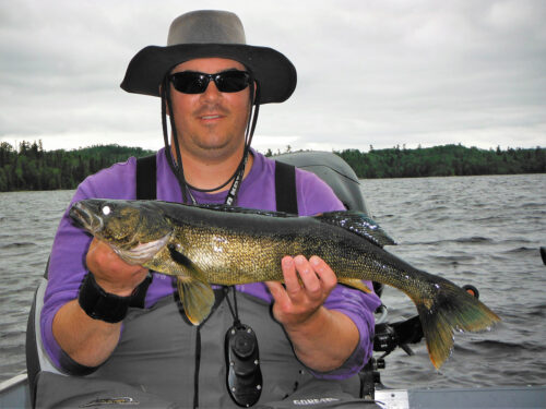 Guest with Nice Walleye Catch on Dog Lake