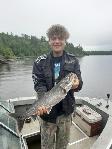 Teen with Awesome Lake Trout Catch